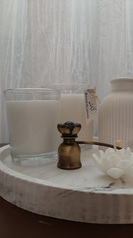 پک هدیه شمع و سنگ جالینوس دستساز