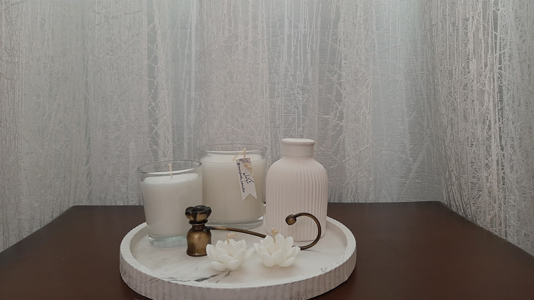 پک هدیه شمع و سنگ جالینوس دستساز